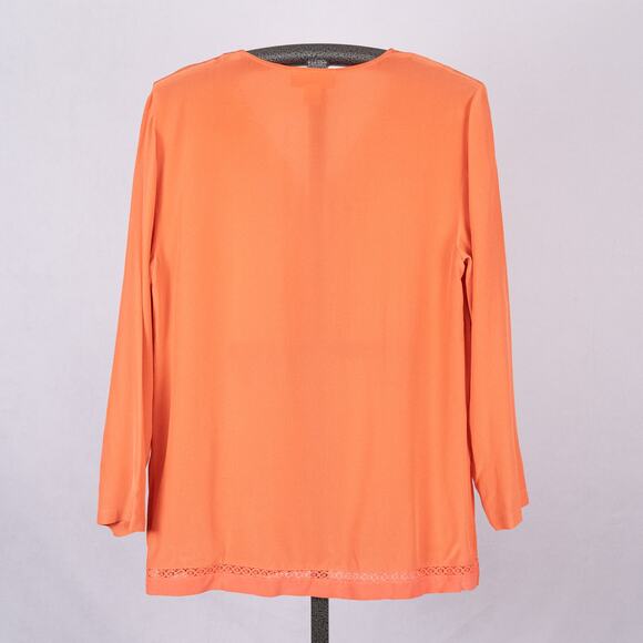 Diane Von Furstenberg Women's Size MEDIUM 100% Silk Beaded Embroidered Blouse - Picture 8 of 9